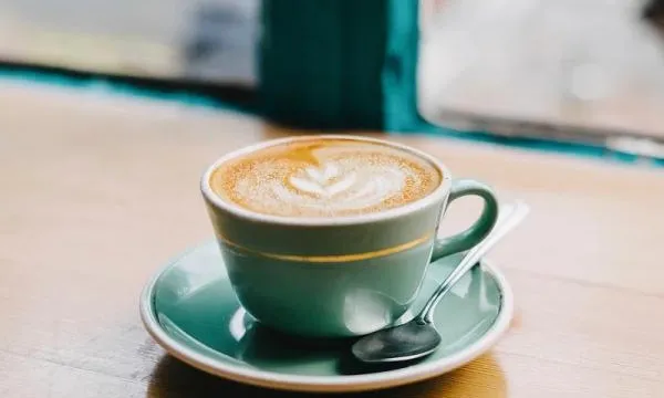 coffee cup with latte foam art