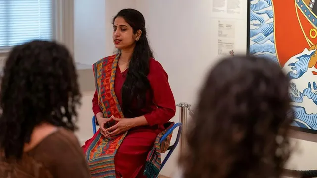 Someone meditating