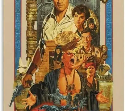 Movie poster for the Mummy. Tagline: death is only the beginning.