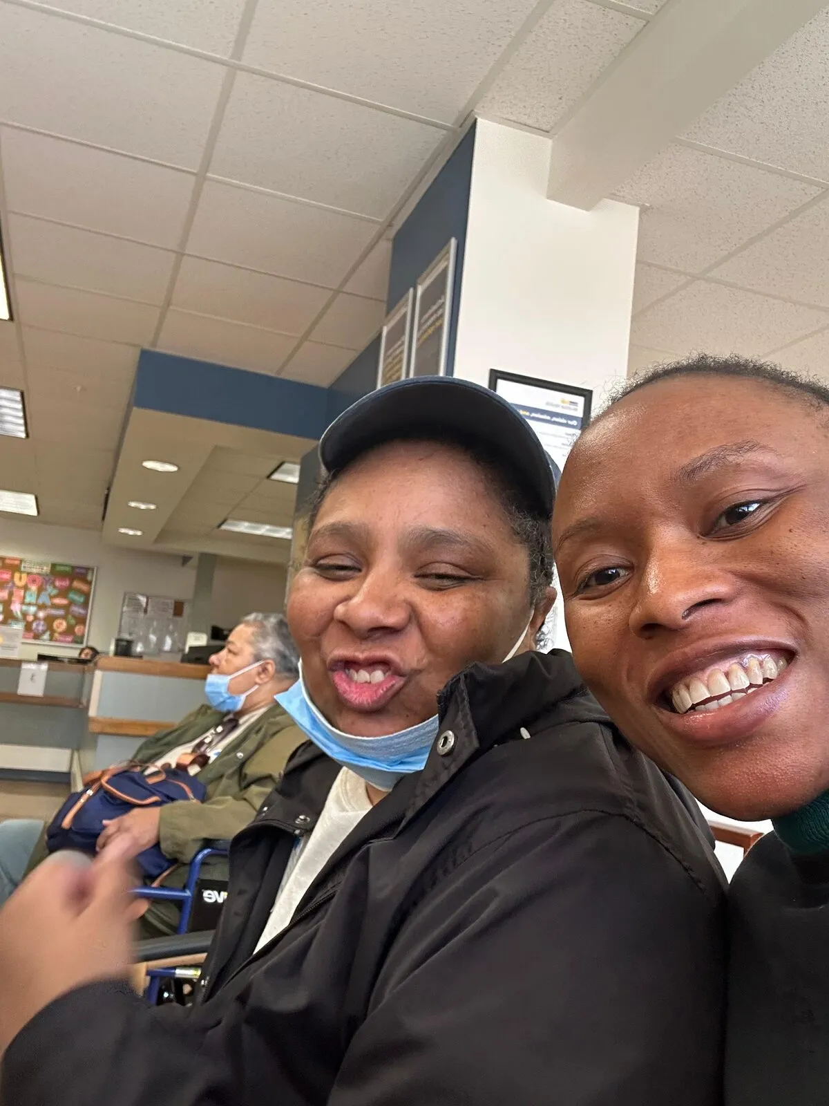 Melanie and her DSP Blanche take a selfie together.